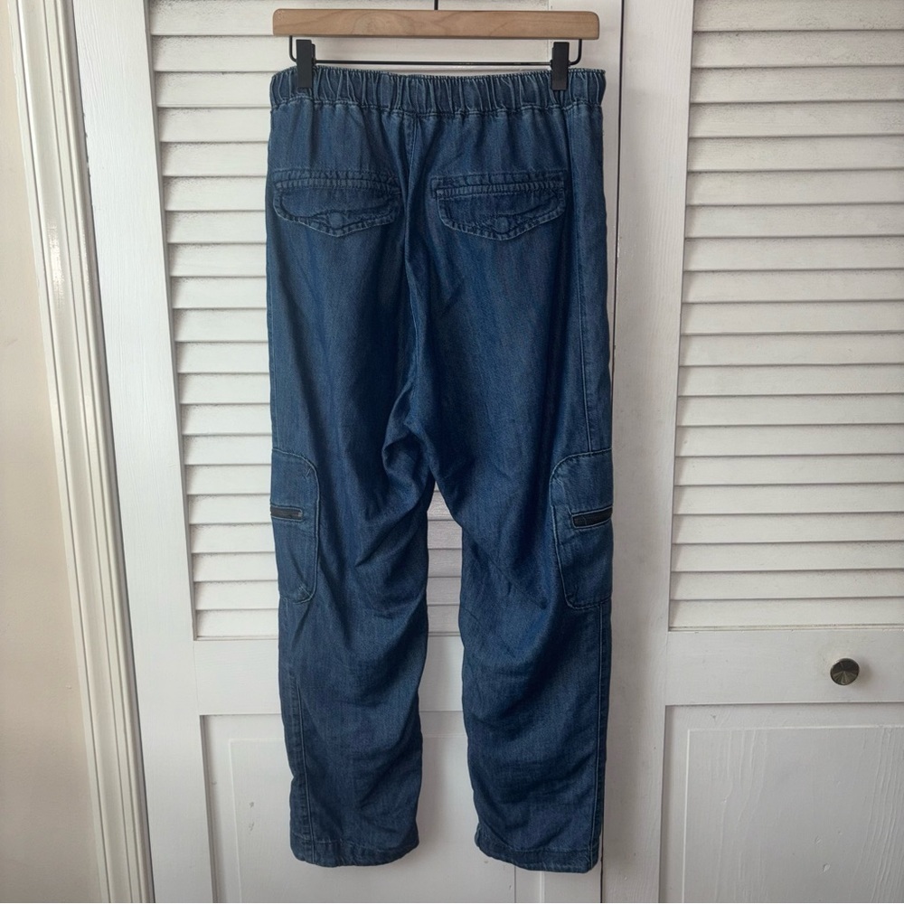Anthropologie Pilcro Cottage Utility Jeans Drawstring Waist Pull-on Pants size M - Picture 7 of 8